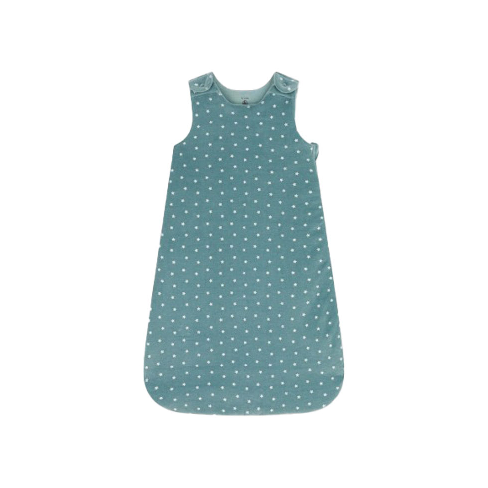 Petrol velvet baby sleeping bag